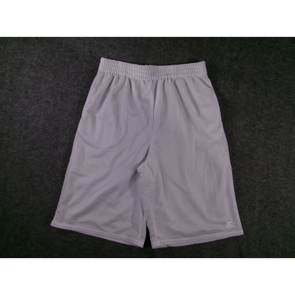 Starter Shorts Youth XL White Mesh Basketball Athletic Elastic Waist Loose Fit